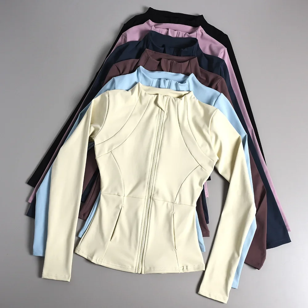 Sports Coat Women's Shirt Yoga Slim Long Sleeve Fast Running Thin Pilates Fitness Suit Top Clothing